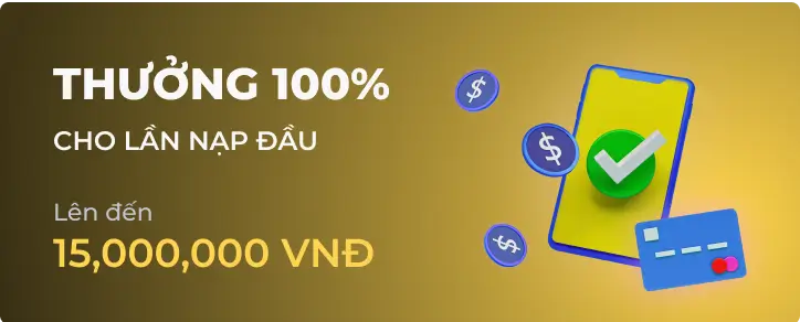 Nbet thưởng nạp lần đầu 100%